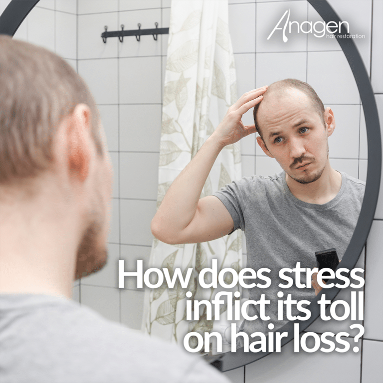 How does stress inflict its toll on hair loss?